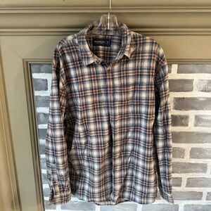 Abercrombie & Fitch Flannel Shirt Jacket Shacket Mens Medium Tall Plaid Soft A&F